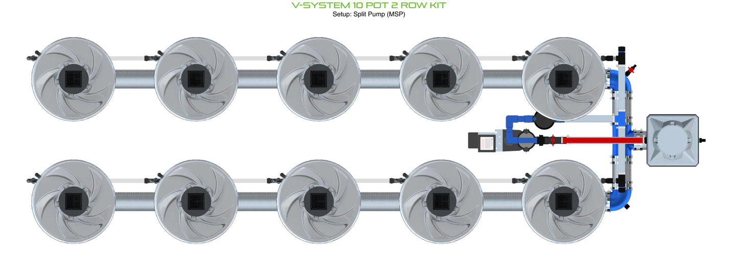 ALIEN Hydroponics V-SYSTEM 10 Pot 2 Row Kit product image 10
