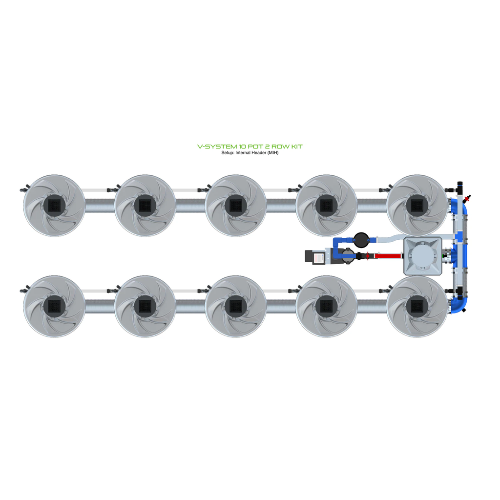 ALIEN Hydroponics V-SYSTEM 10 Pot 2 Row Kit product image 4