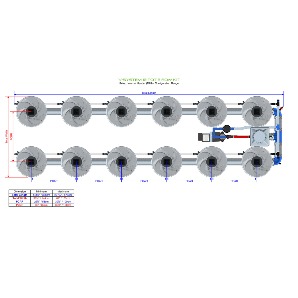 ALIEN Hydroponics V-SYSTEM 12 Pot 2 Row Kit product image 3
