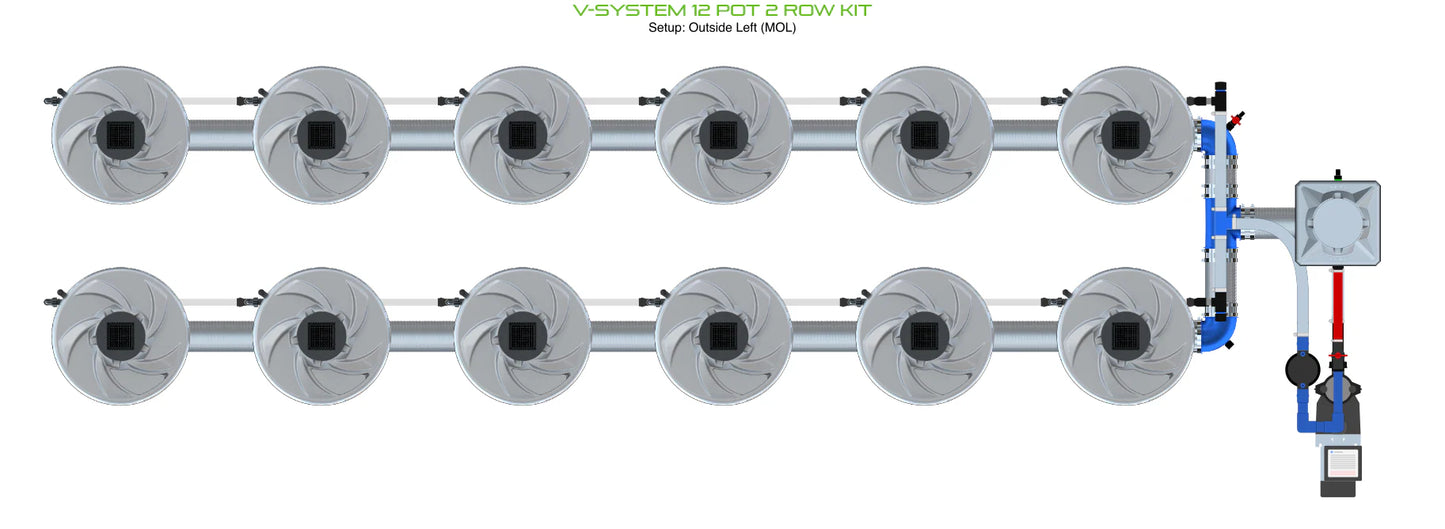 ALIEN Hydroponics V-SYSTEM 12 Pot 2 Row Kit product image 4