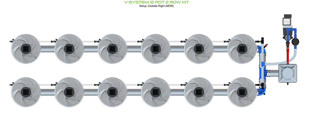 ALIEN Hydroponics V-SYSTEM 12 Pot 2 Row Kit product image 6