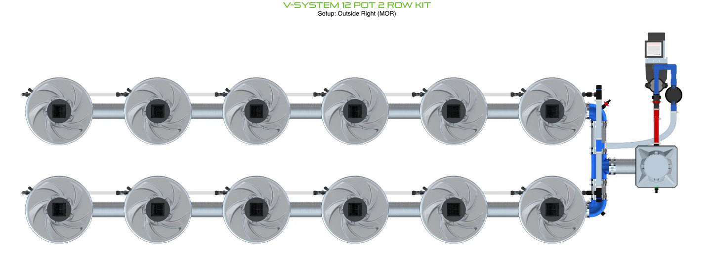 ALIEN Hydroponics V-SYSTEM 12 Pot 2 Row Kit product image 6