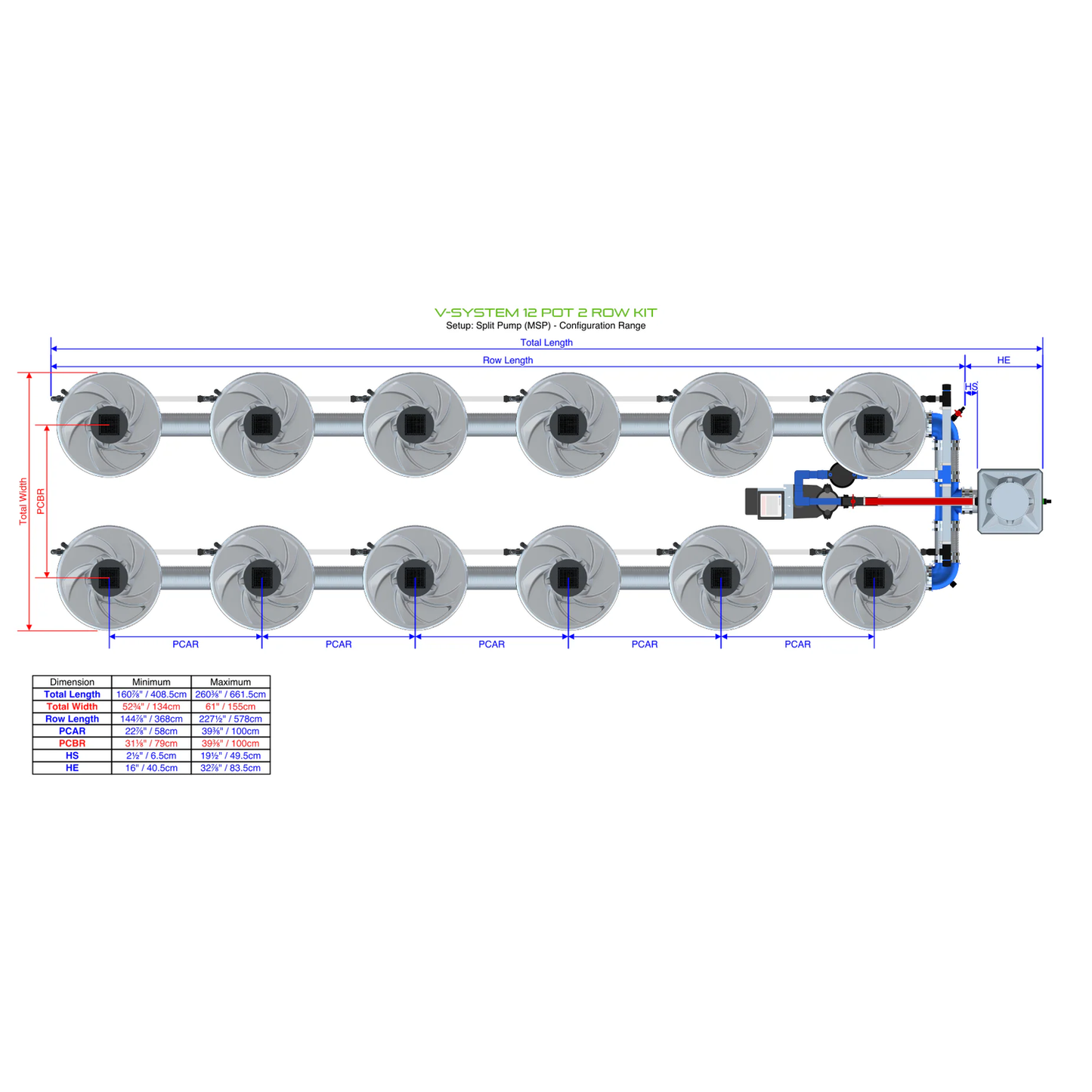 ALIEN Hydroponics V-SYSTEM 12 Pot 2 Row Kit product image 9