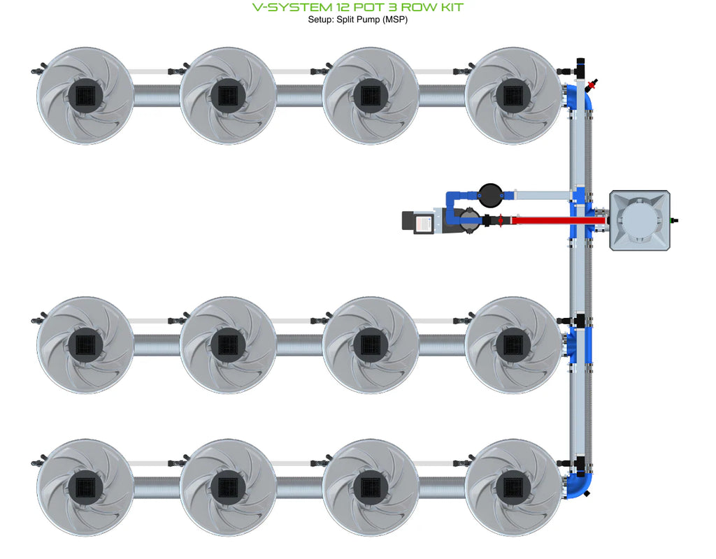 ALIEN Hydroponics V-SYSTEM 12 Pot 3 Row Kit product image 18