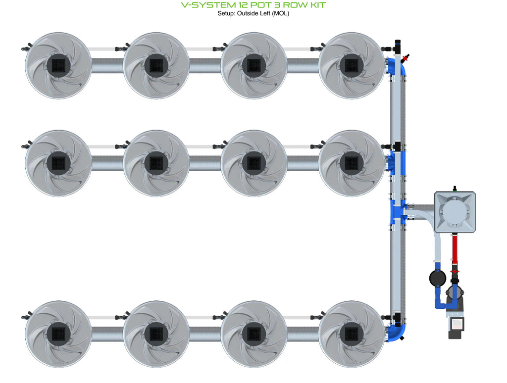ALIEN Hydroponics V-SYSTEM 12 Pot 3 Row Kit product image 8