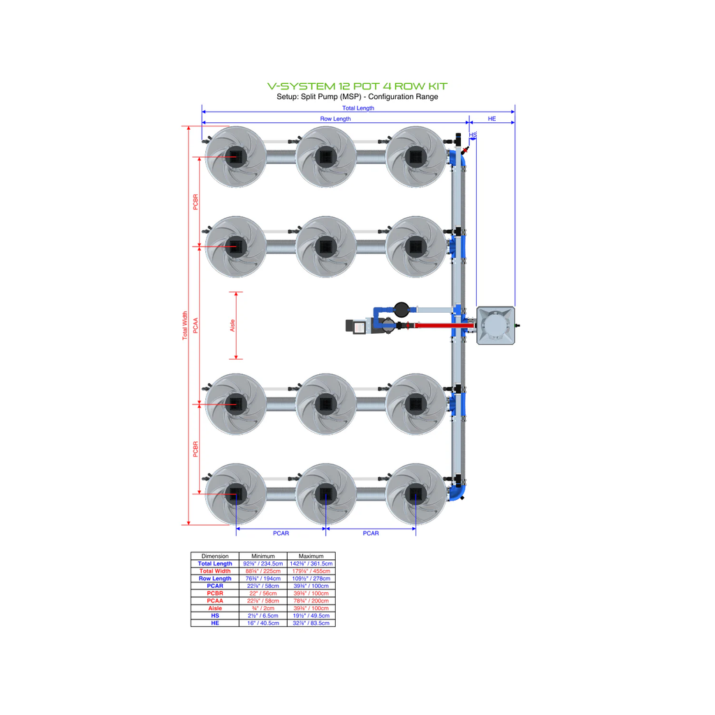 ALIEN Hydroponics V-SYSTEM 12 Pot 4 Row Kit product image 11