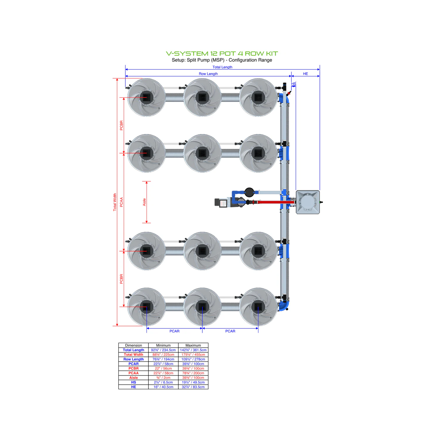 ALIEN Hydroponics V-SYSTEM 12 Pot 4 Row Kit product image 11