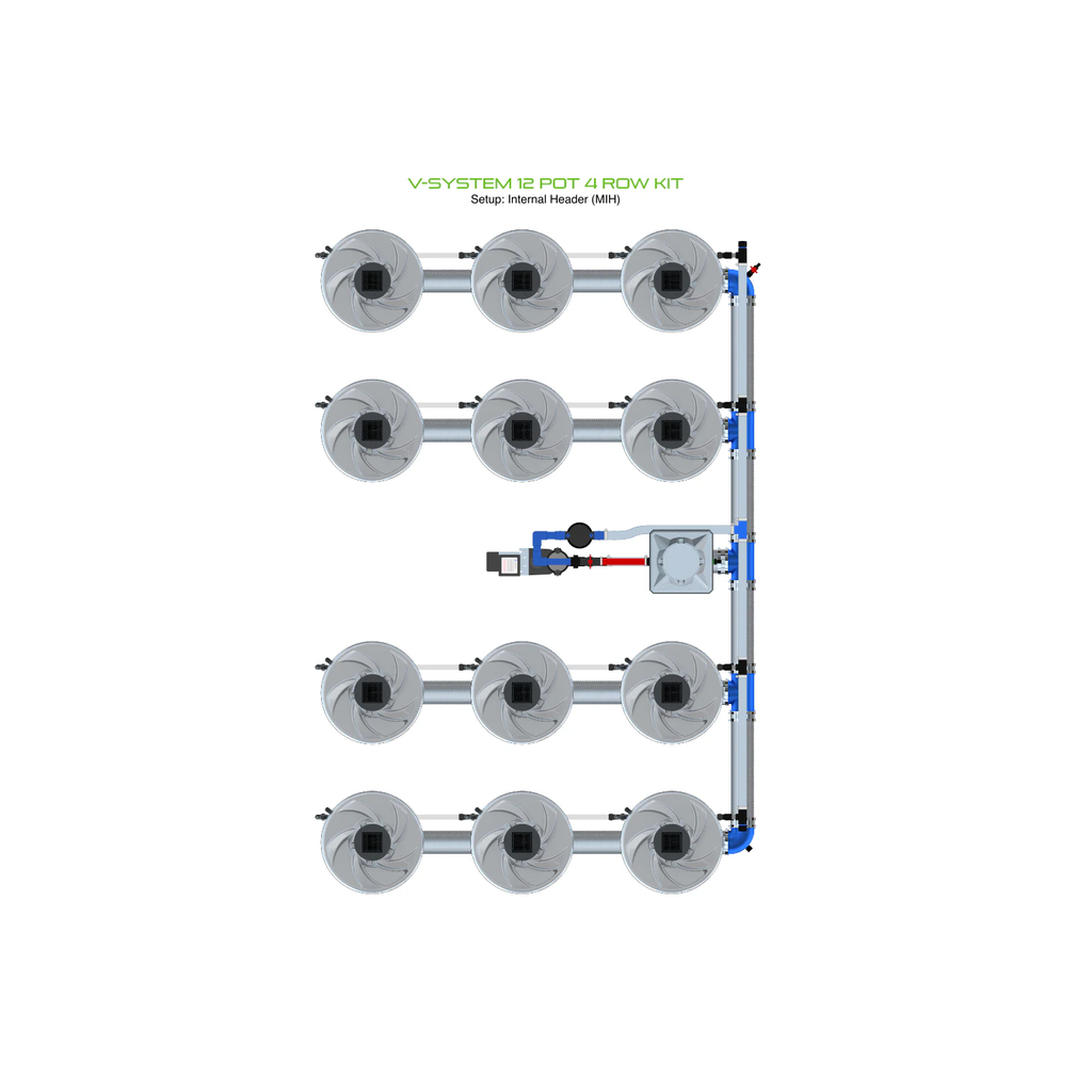 ALIEN Hydroponics V-SYSTEM 12 Pot 4 Row Kit product image 4