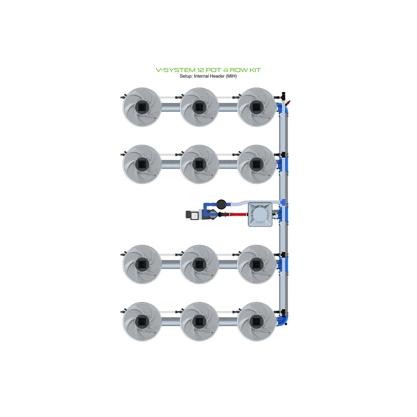 ALIEN Hydroponics V-SYSTEM 12 Pot 4 Row Kit product image 4