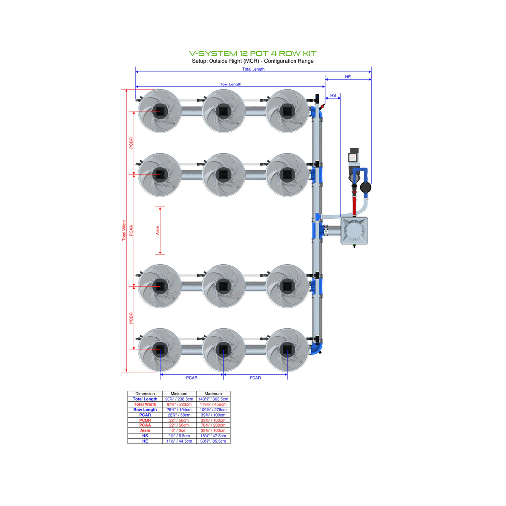 ALIEN Hydroponics V-SYSTEM 12 Pot 4 Row Kit product image 9
