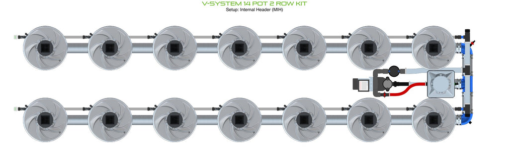 ALIEN Hydroponics V-SYSTEM 14 Pot 2 Row Kit product image 4