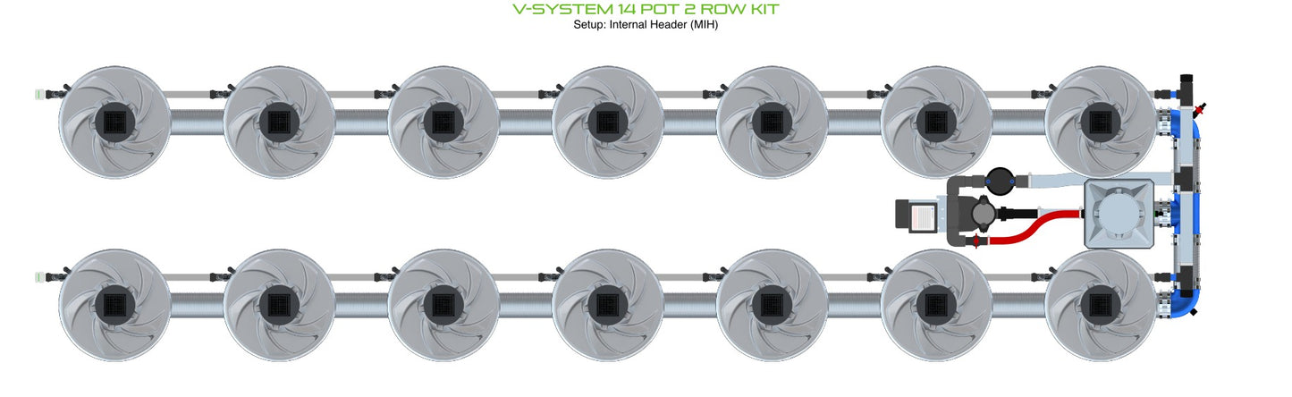 ALIEN Hydroponics V-SYSTEM 14 Pot 2 Row Kit product image 4