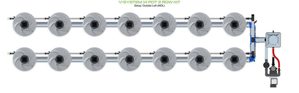 ALIEN Hydroponics V-SYSTEM 14 Pot 2 Row Kit product image 6