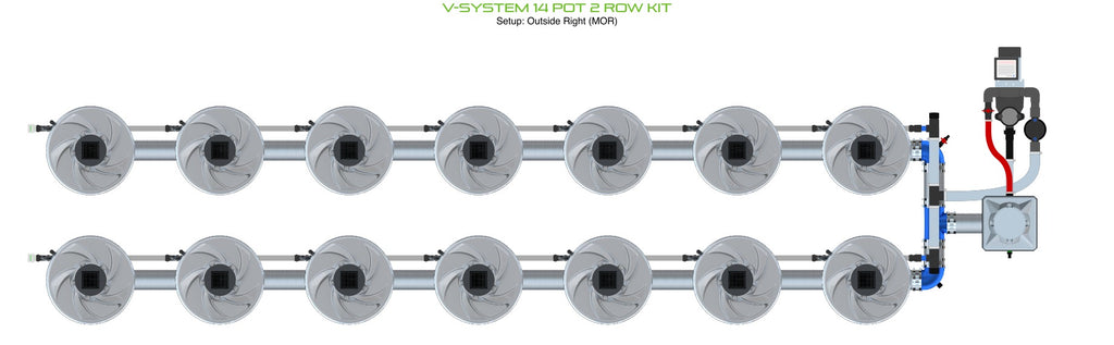 ALIEN Hydroponics V-SYSTEM 14 Pot 2 Row Kit product image 8