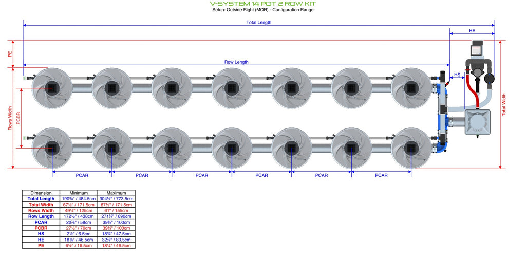 ALIEN Hydroponics V-SYSTEM 14 Pot 2 Row Kit product image 9