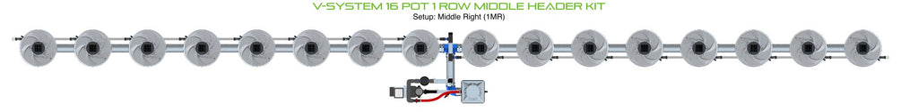 ALIEN Hydroponics V-SYSTEM 16 Pot 1 Row Middle Header Kit product image 3