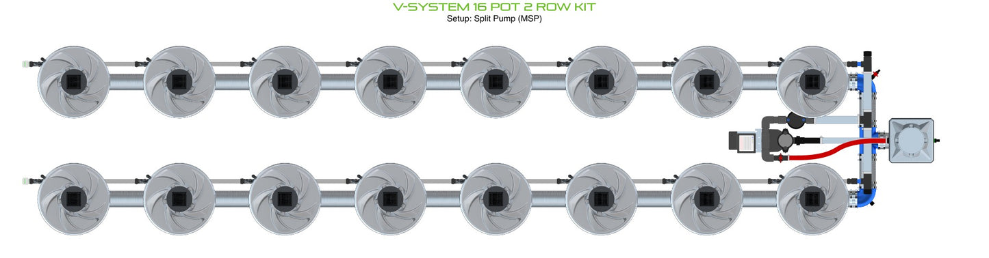 ALIEN Hydroponics V-SYSTEM 16 Pot 2 Row Kit product image 10