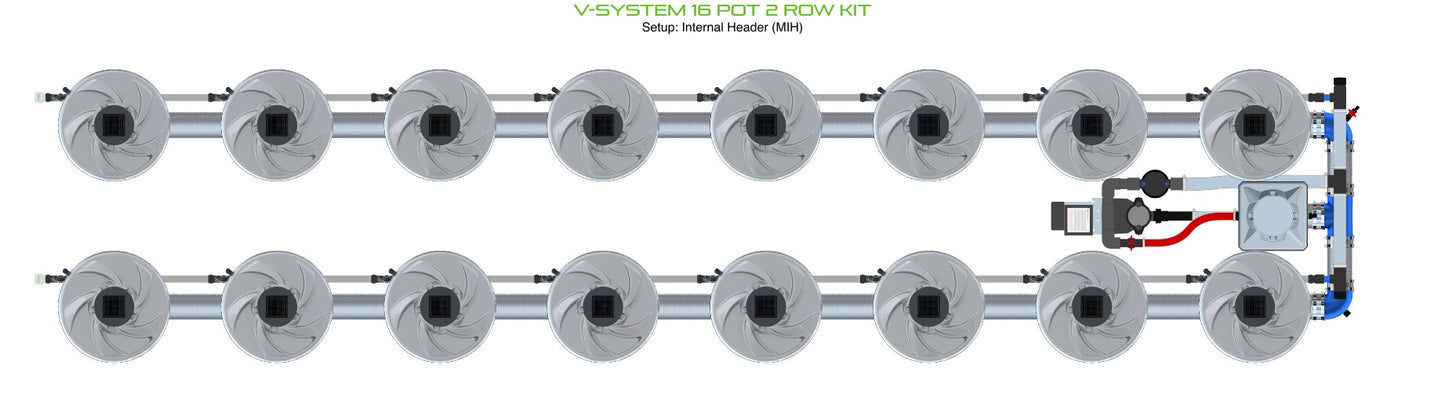 ALIEN Hydroponics V-SYSTEM 16 Pot 2 Row Kit product image 4