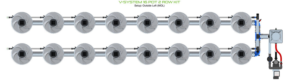 ALIEN Hydroponics V-SYSTEM 16 Pot 2 Row Kit product image 6