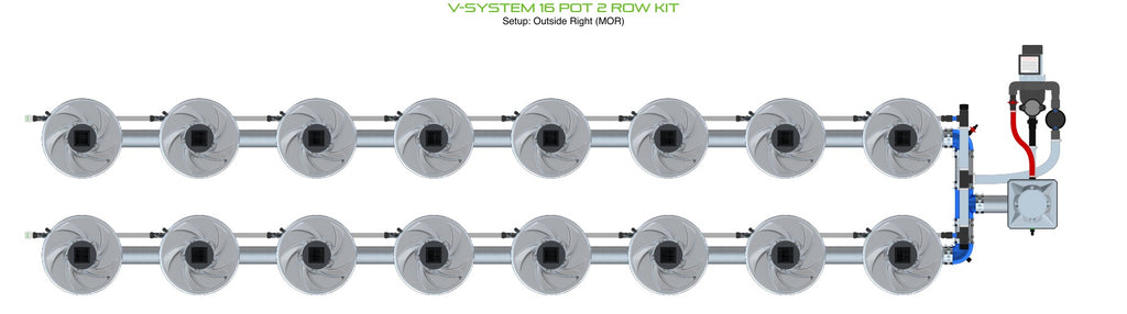 ALIEN Hydroponics V-SYSTEM 16 Pot 2 Row Kit product image 8