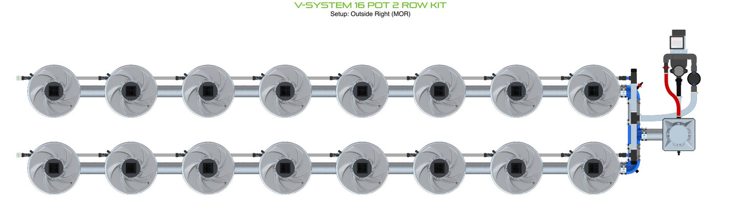 ALIEN Hydroponics V-SYSTEM 16 Pot 2 Row Kit product image 8