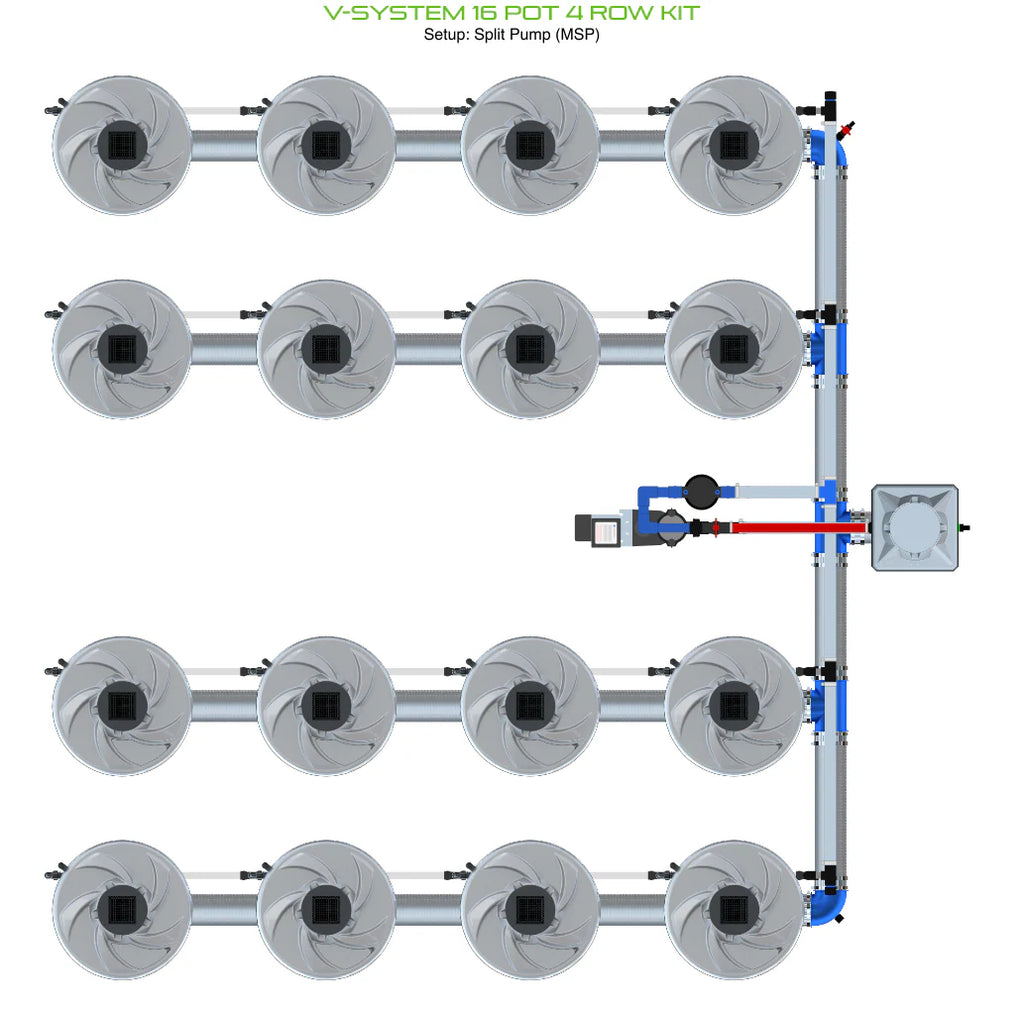 ALIEN Hydroponics V-SYSTEM 16 Pot 4 Row Kit product image 10