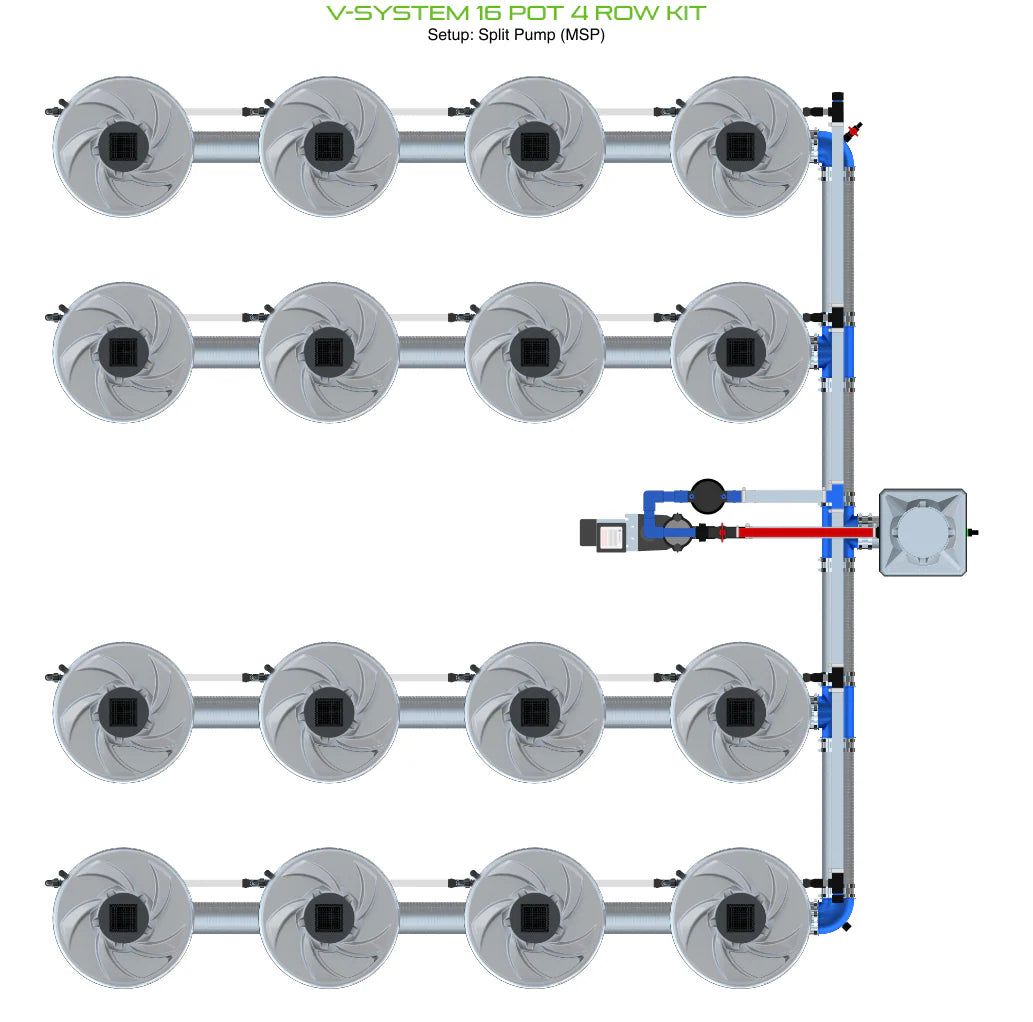ALIEN Hydroponics V-SYSTEM 16 Pot 4 Row Kit product image 10
