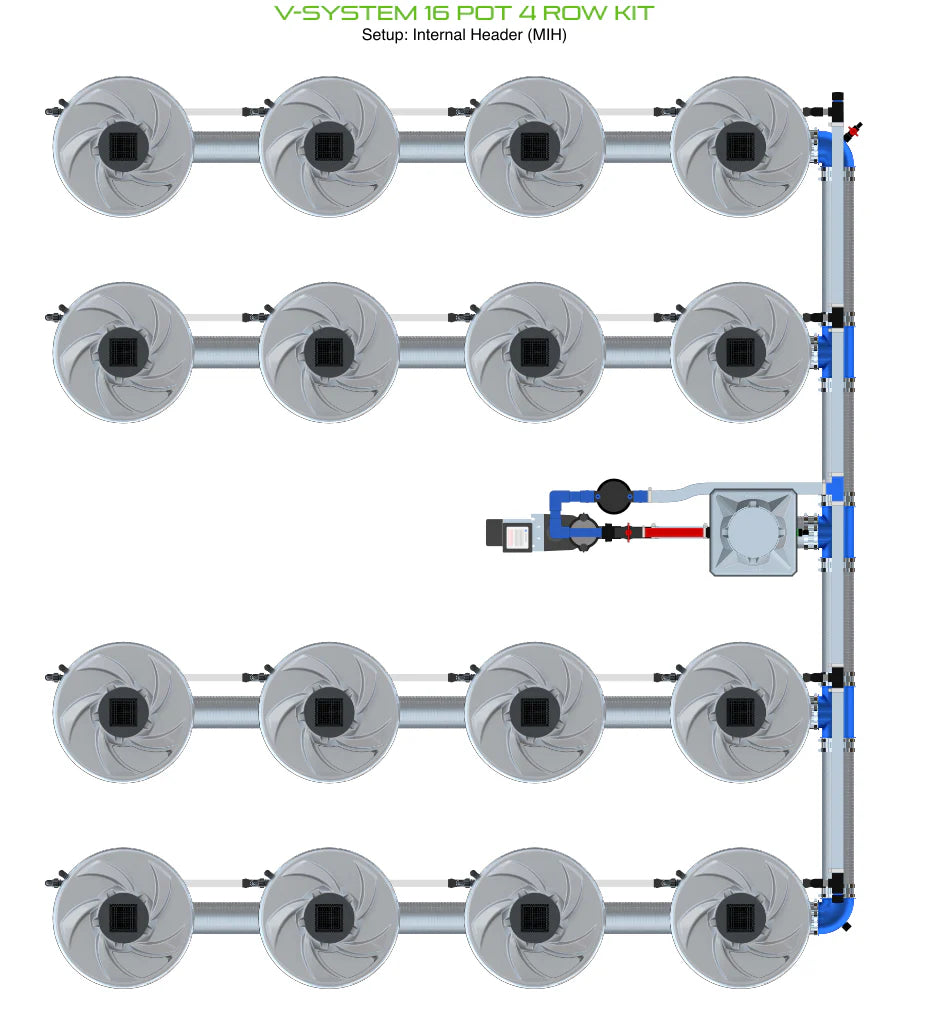 ALIEN Hydroponics V-SYSTEM 16 Pot 4 Row Kit product image 4