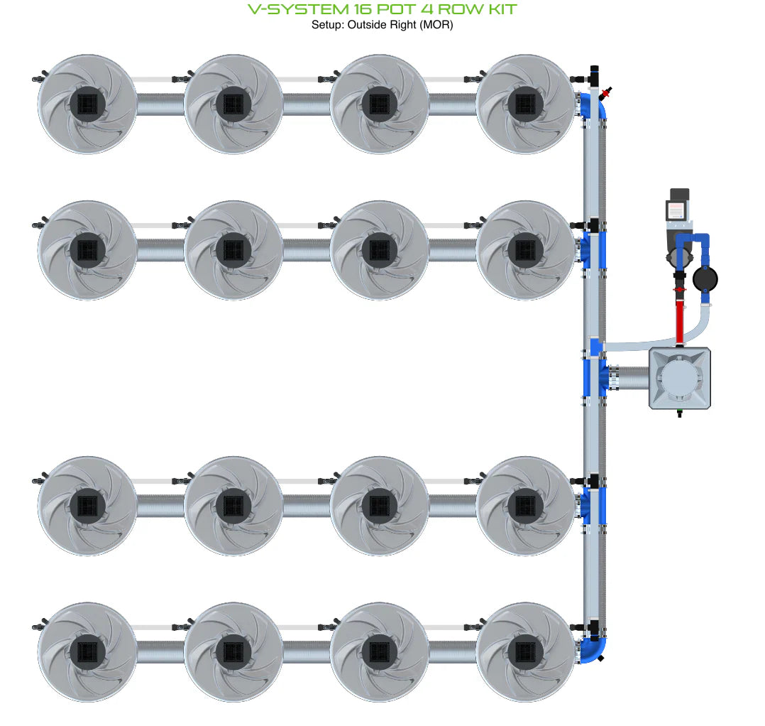 ALIEN Hydroponics V-SYSTEM 16 Pot 4 Row Kit product image 8