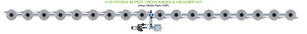 ALIEN Hydroponics V-SYSTEM 18 Pot 1 Row Middle Header Kit product image 3