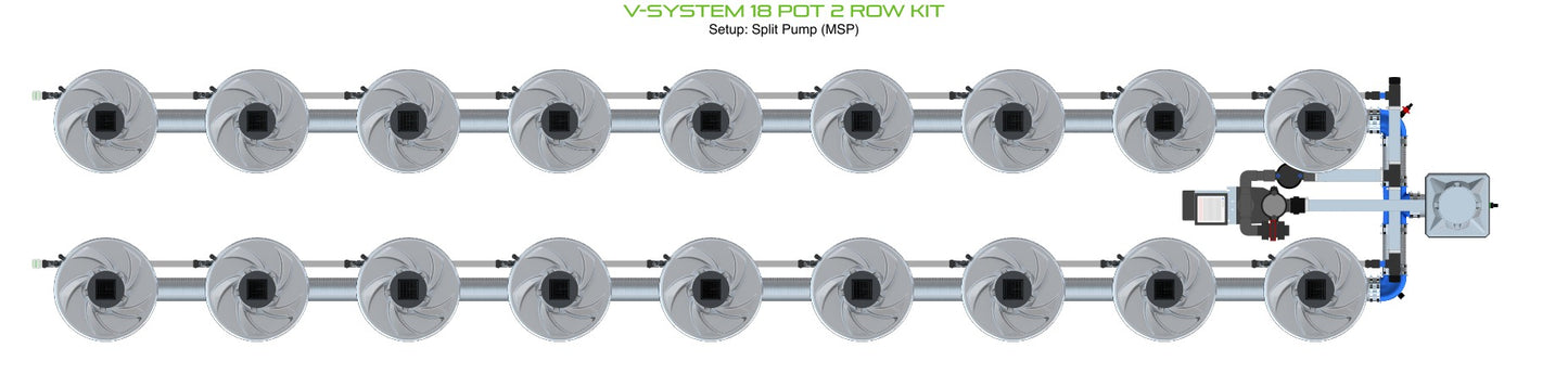 ALIEN Hydroponics V-SYSTEM 18 Pot 2 Row Kit product image 10