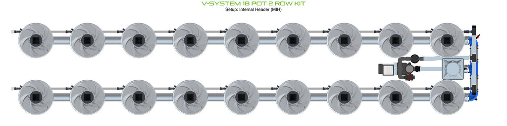 ALIEN Hydroponics V-SYSTEM 18 Pot 2 Row Kit product image 4
