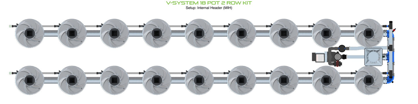 ALIEN Hydroponics V-SYSTEM 18 Pot 2 Row Kit product image 4