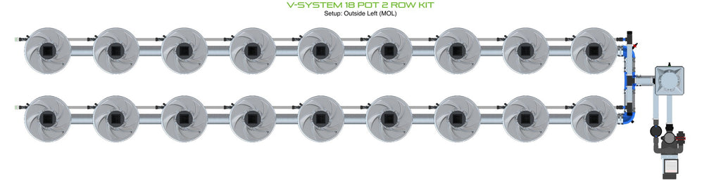 ALIEN Hydroponics V-SYSTEM 18 Pot 2 Row Kit product image 6