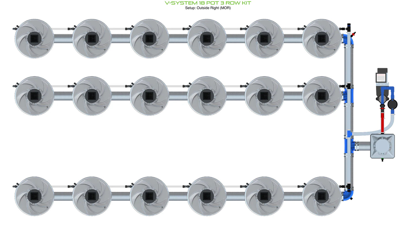 ALIEN Hydroponics V-SYSTEM 18 Pot 3 Row Kit product image 12
