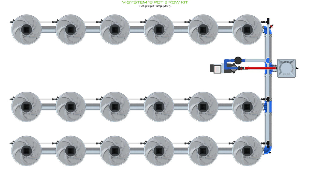 ALIEN Hydroponics V-SYSTEM 18 Pot 3 Row Kit product image 18