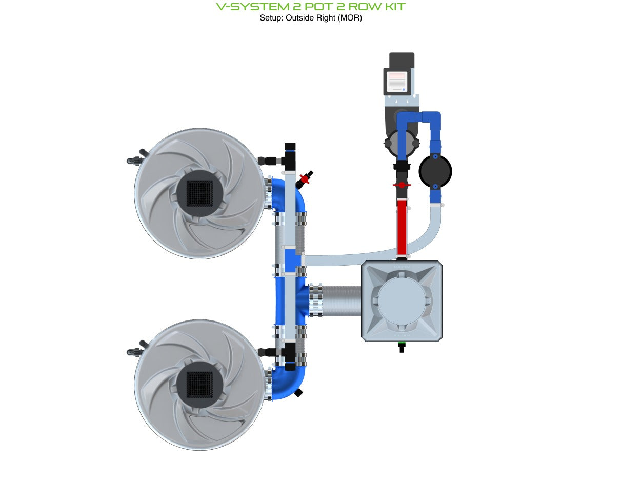 ALIEN Hydroponics V-SYSTEM 2 Pot 2 Row Kit product image 5