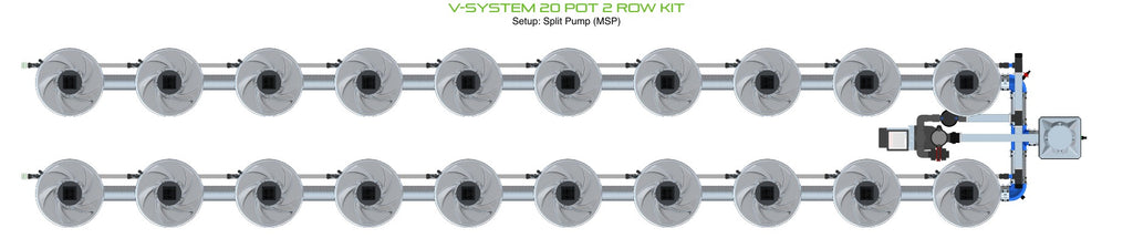 ALIEN Hydroponics V-SYSTEM 20 Pot 2 Row Kit product image 10