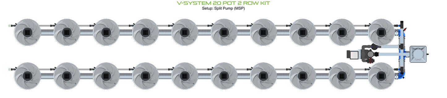 ALIEN Hydroponics V-SYSTEM 20 Pot 2 Row Kit product image 10