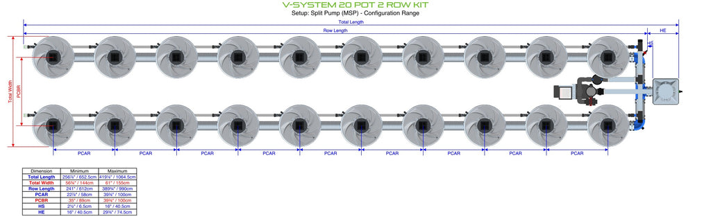 ALIEN Hydroponics V-SYSTEM 20 Pot 2 Row Kit product image 11