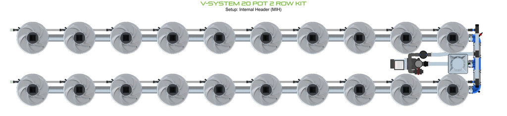 ALIEN Hydroponics V-SYSTEM 20 Pot 2 Row Kit product image 4