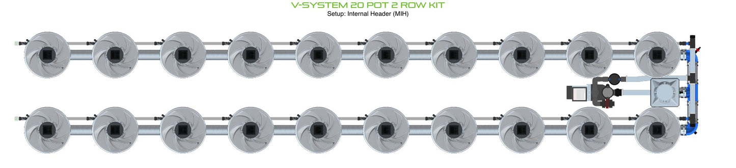 ALIEN Hydroponics V-SYSTEM 20 Pot 2 Row Kit product image 4