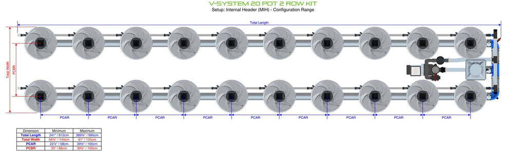 ALIEN Hydroponics V-SYSTEM 20 Pot 2 Row Kit product image 5