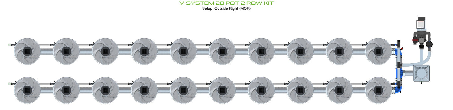 ALIEN Hydroponics V-SYSTEM 20 Pot 2 Row Kit product image 8