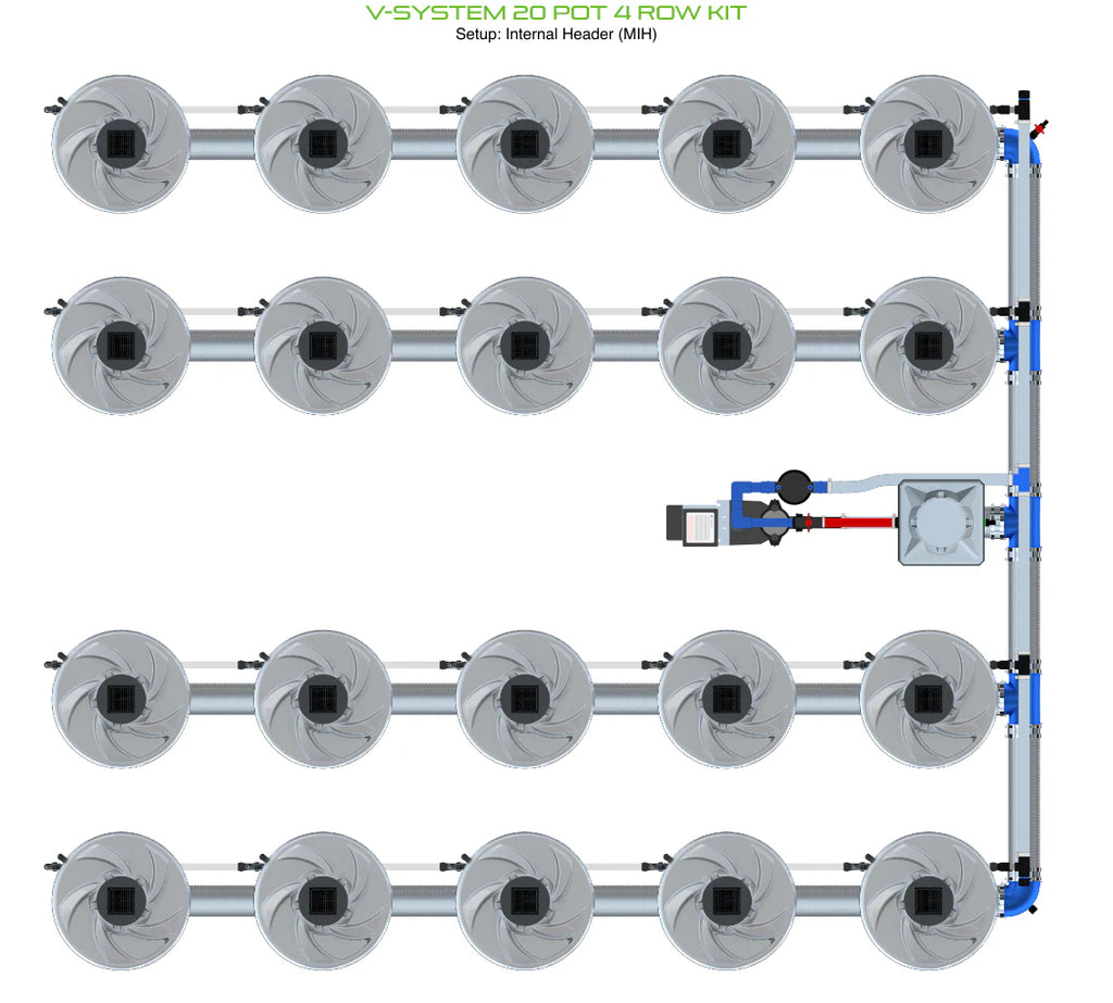 ALIEN Hydroponics V-SYSTEM 20 Pot 4 Row Kit product image 4