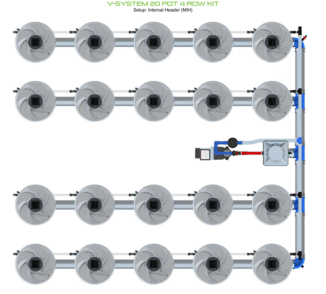 ALIEN Hydroponics V-SYSTEM 20 Pot 4 Row Kit product image 4