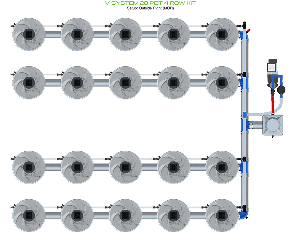 ALIEN Hydroponics V-SYSTEM 20 Pot 4 Row Kit product image 8