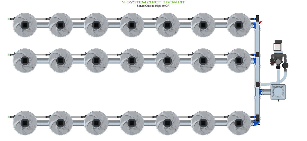 ALIEN Hydroponics V-SYSTEM 21 Pot 3 Row Kit product image 12