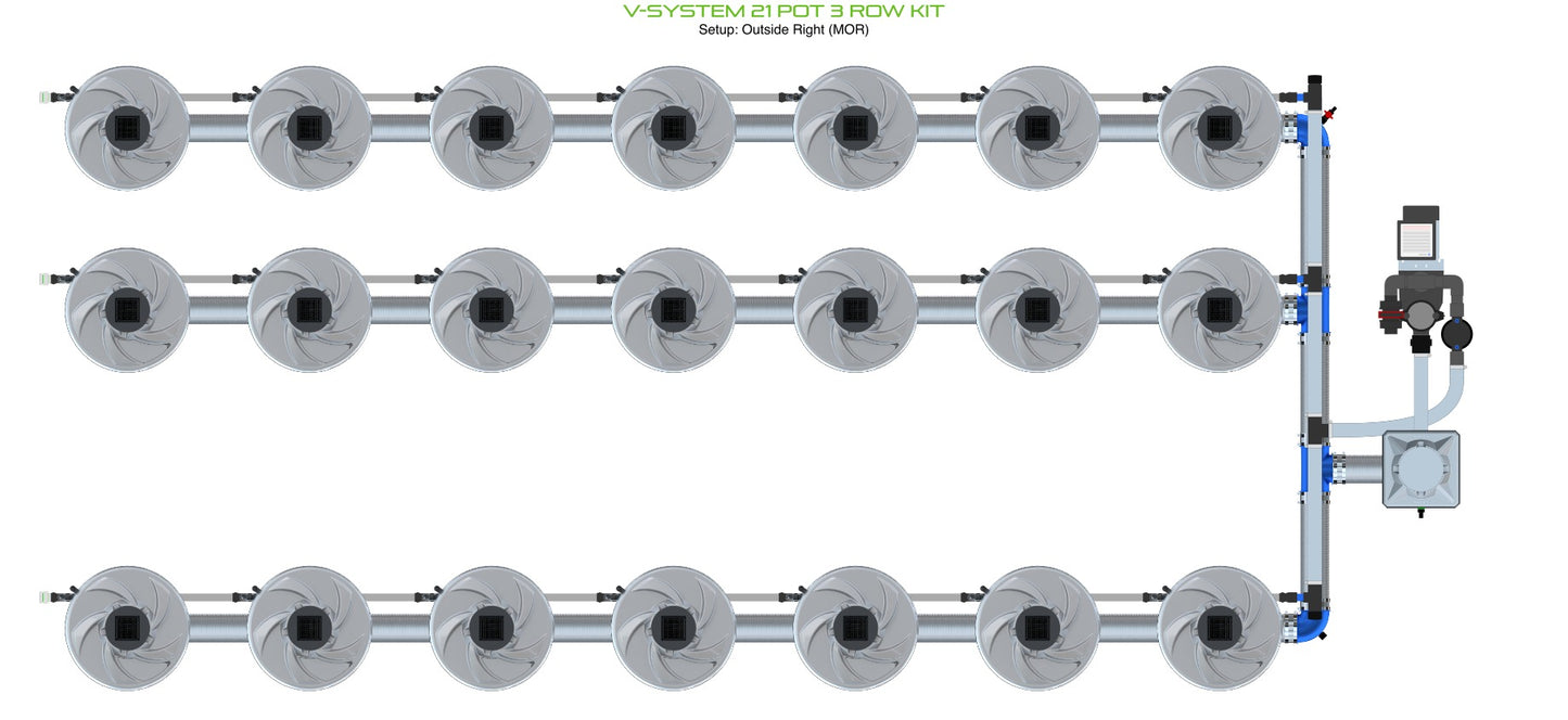 ALIEN Hydroponics V-SYSTEM 21 Pot 3 Row Kit product image 12