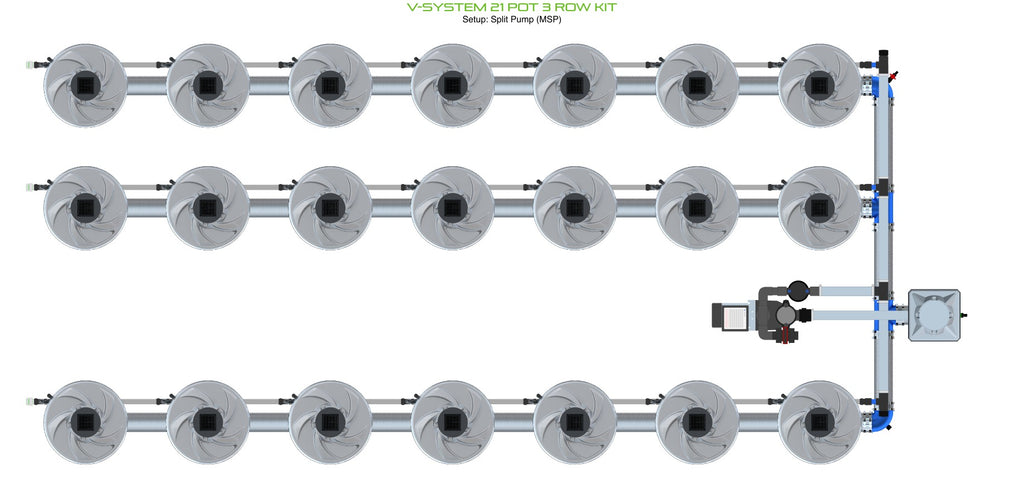 ALIEN Hydroponics V-SYSTEM 21 Pot 3 Row Kit product image 16
